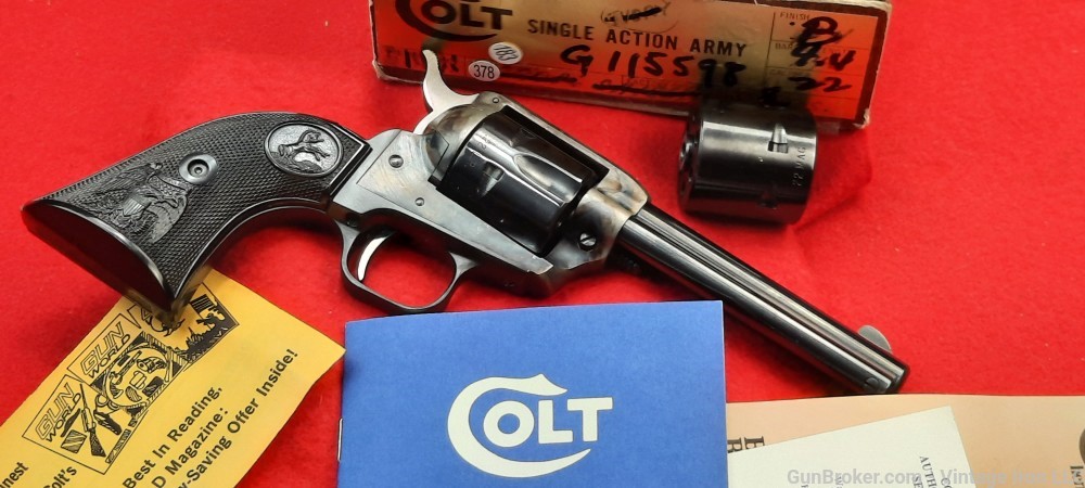 Colt Peacemaker 4.4" dual cylinder (.22lr and .22 mag) Mint with box! NR-img-7