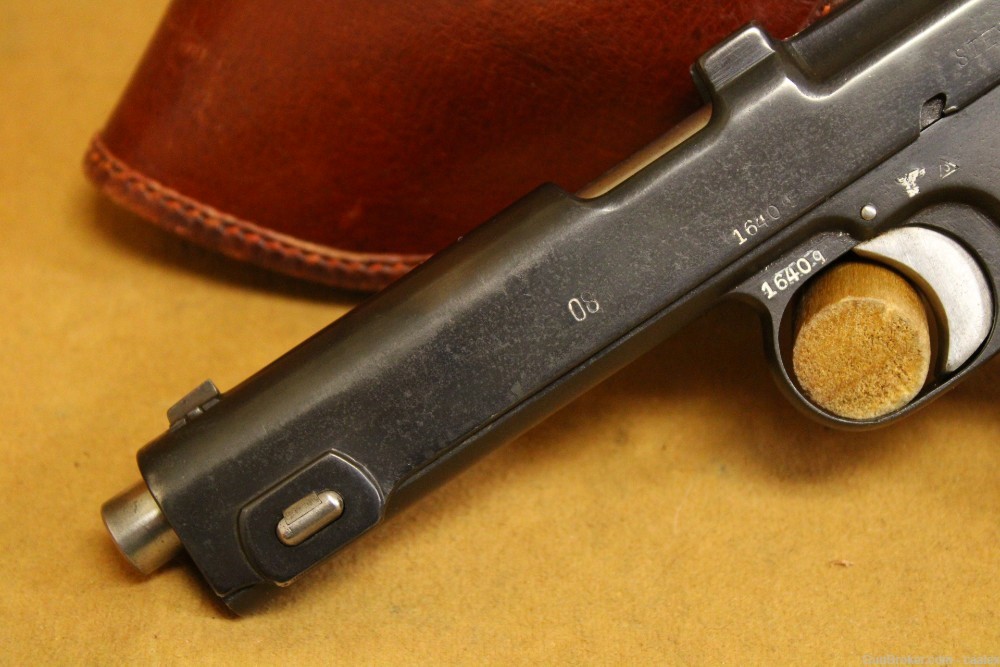 Steyr Hahn Model 1916/1912 9mm w/ Holster (Eagle/L, German Police, WW2)-img-4