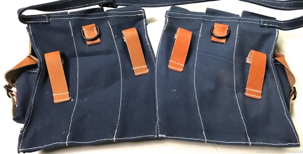 WWII GERMAN MP44 STG44 LUFTWAFFE BLUE AMMO POUCHES-PAIR-img-4