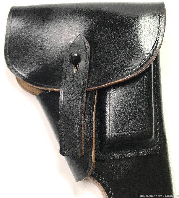 WWII GERMAN M1934 MAUSER BLACK LEATHER PISTOL HOLSTER-img-1