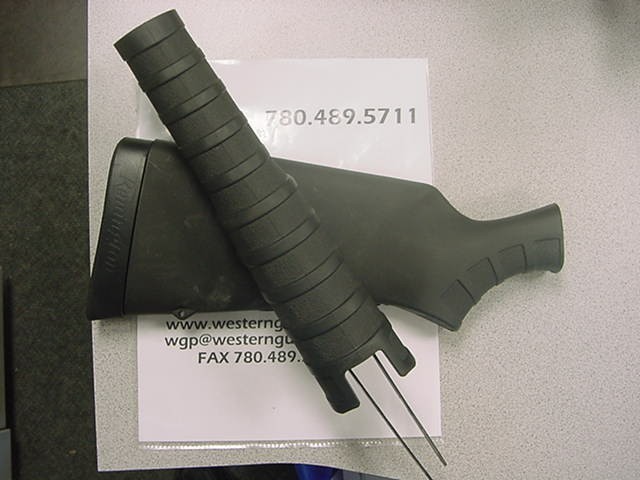 Remington parts, 887 black stock set, used-img-0