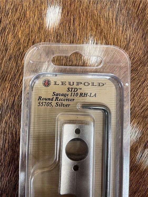 Leupold Savage 110 1-Piece Base Right Hand Round Receiver Silver Finish-img-0