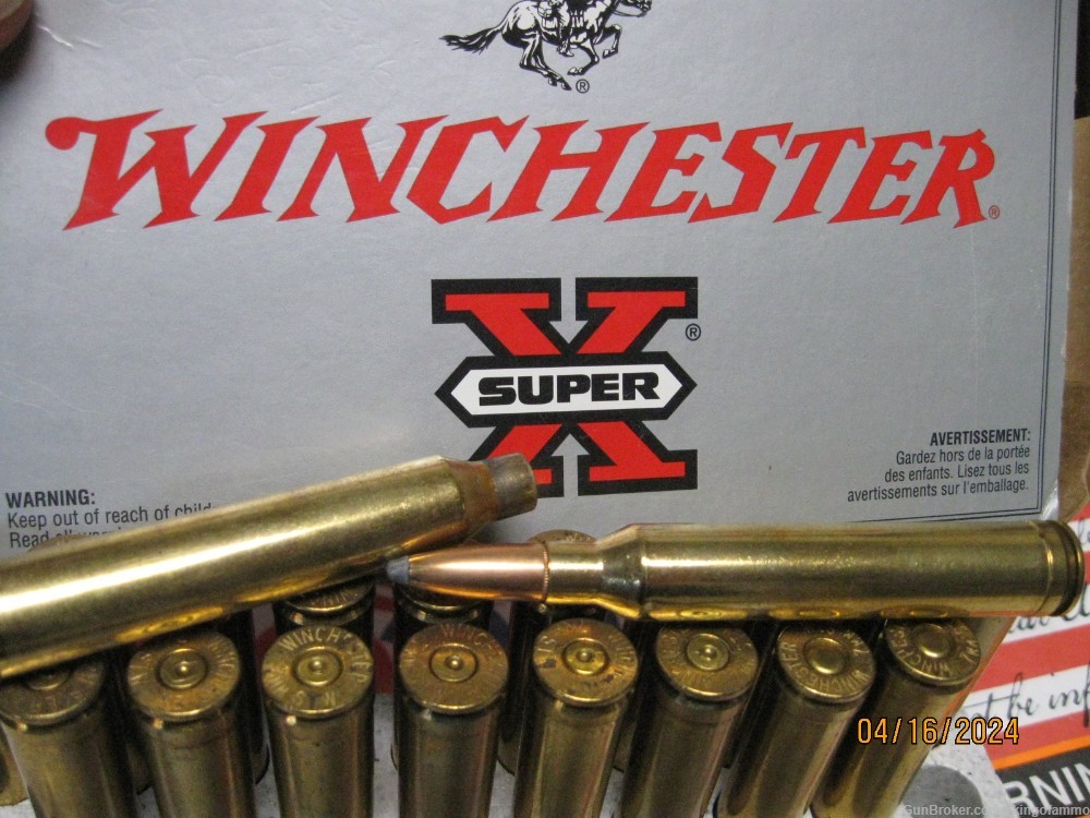 Scarce 7mm STW 7 ammo and 13 brass, Winchester Super-X Deer ammo; others-img-2