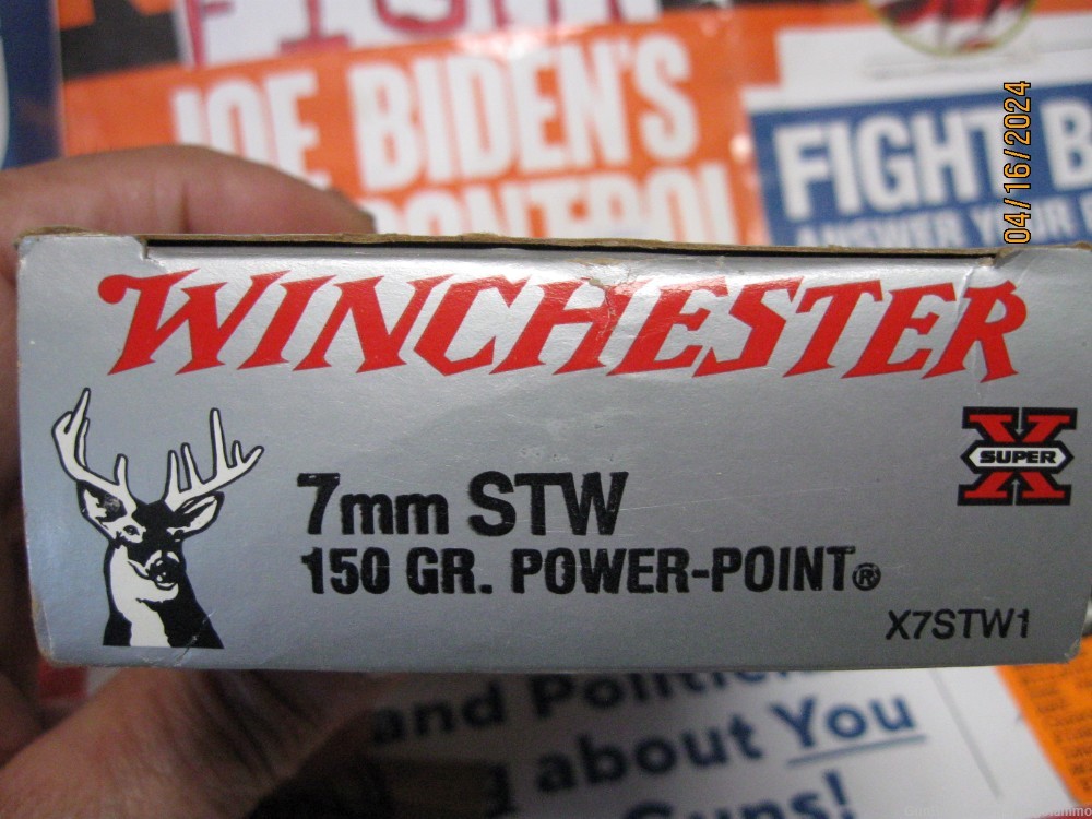 Scarce 7mm STW 7 ammo and 13 brass, Winchester Super-X Deer ammo; others-img-1