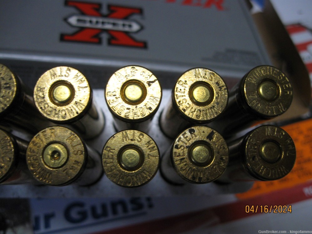 Scarce 7mm STW 7 ammo and 13 brass, Winchester Super-X Deer ammo; others-img-3