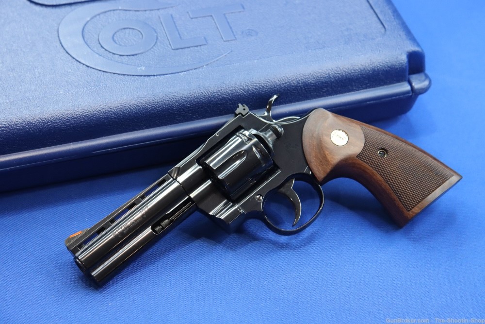 Colt Model Python Revolver 357 Magnum Royal Blued 4" 357MAG DA SA 357 MAG-img-0