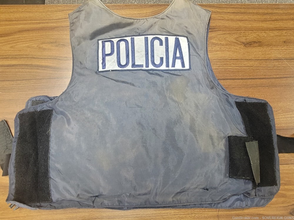Vintage ABA POLICIA Body Armor w/ US Armor Soft Plate Type II USED -img-0