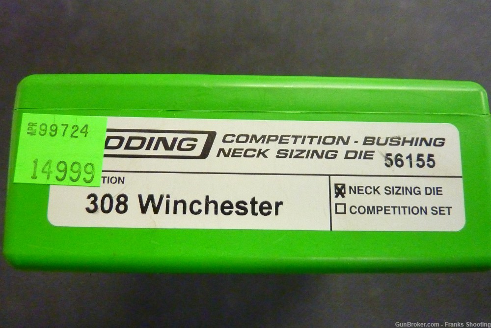 REDDING COMPETITION BUSHING NECK SIZING DIE .308 CAL-img-0