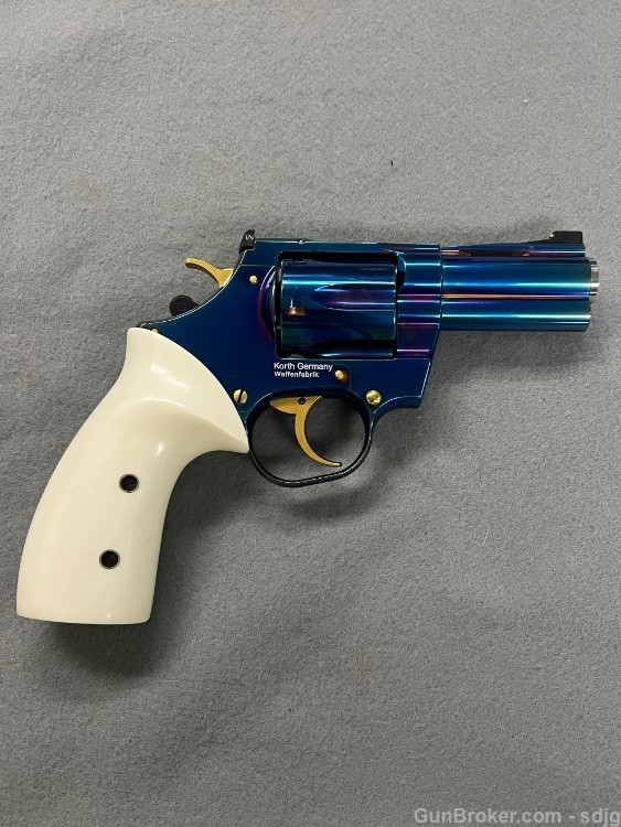Korth Classic .357 mag Revolver High Polish Blue PVD *RARE No Import MARKS -img-17