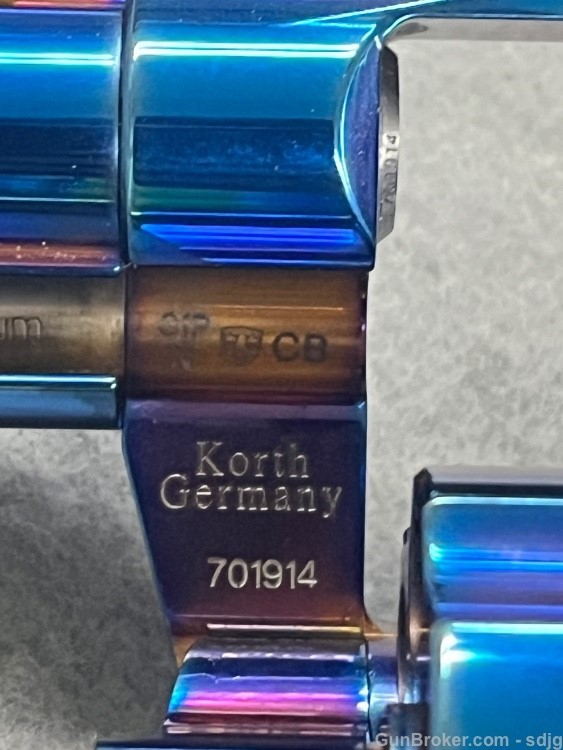 Korth Classic .357 mag Revolver High Polish Blue PVD *RARE No Import MARKS -img-12