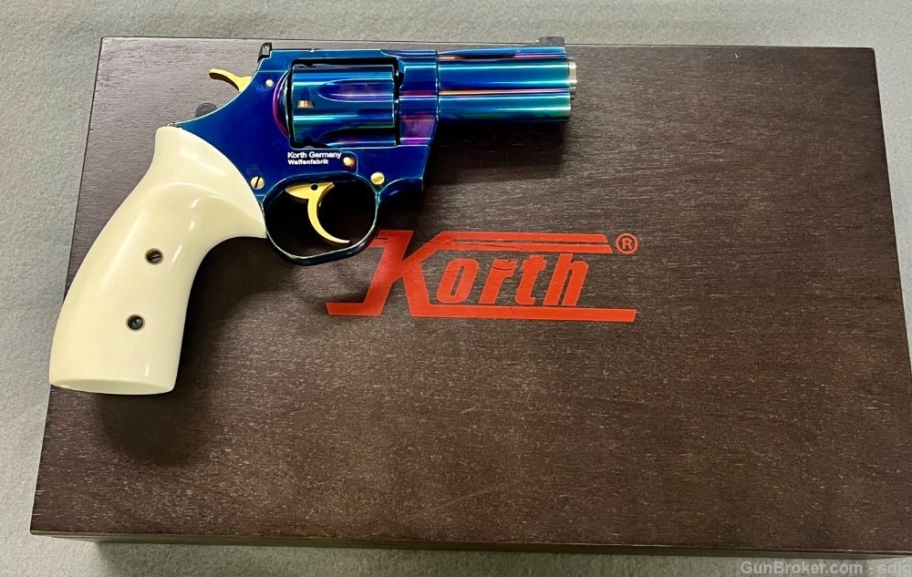 Korth Classic .357 mag Revolver High Polish Blue PVD *RARE No Import MARKS -img-36