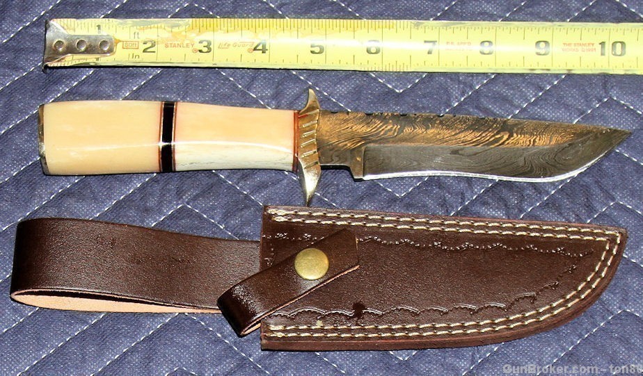 CUSTOM DAMASCUS HUNTING KNIFE SP043-img-0