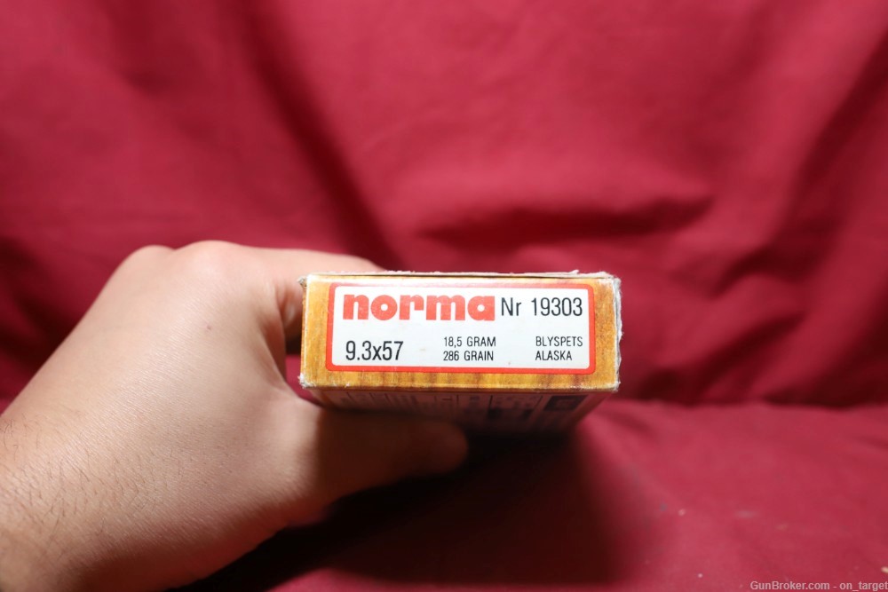 Norma 9.3x57 286 Gr Factory Loaded New, Old Stock Ammunition-img-1