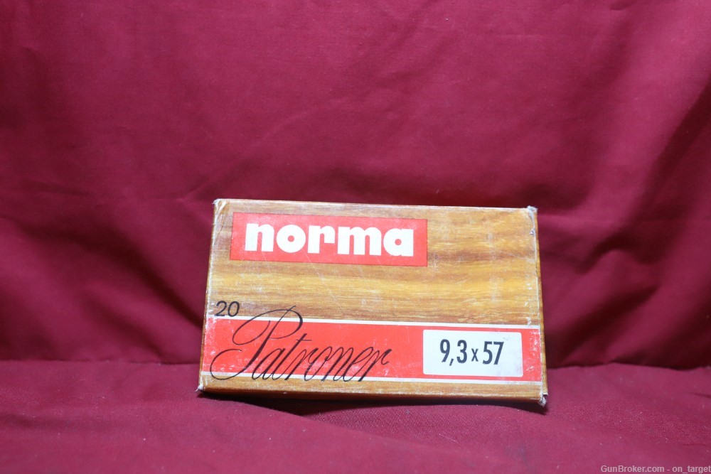 Norma 9.3x57 286 Gr Factory Loaded New, Old Stock Ammunition-img-0