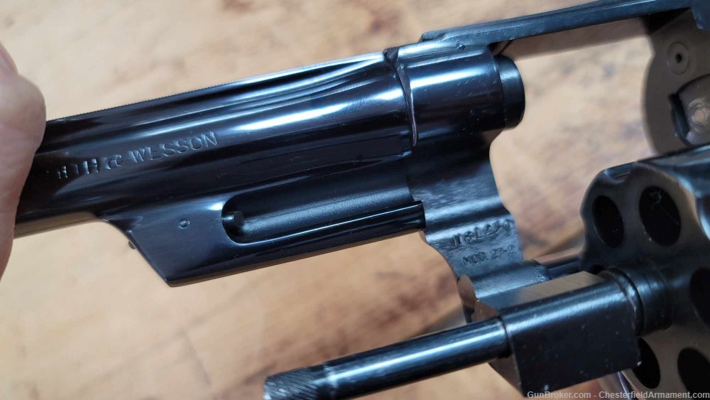 Smith & Wesson Model 27-2 .357 magnum pinned revolver Walnut Box-img-3