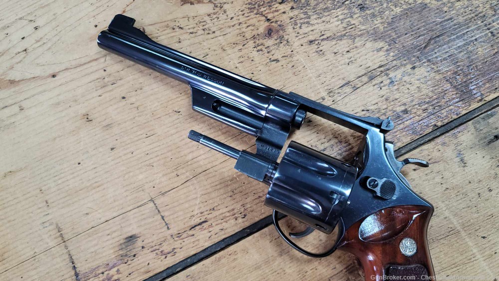 Smith & Wesson Model 27-2 .357 magnum pinned revolver Walnut Box-img-8