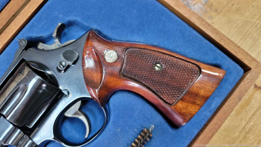 Smith & Wesson Model 27-2 .357 magnum pinned revolver Walnut Box-img-12