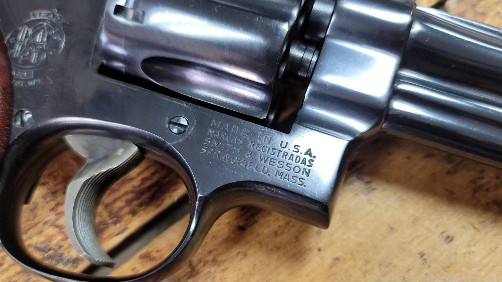 Smith & Wesson Model 27-2 .357 magnum pinned revolver Walnut Box-img-17