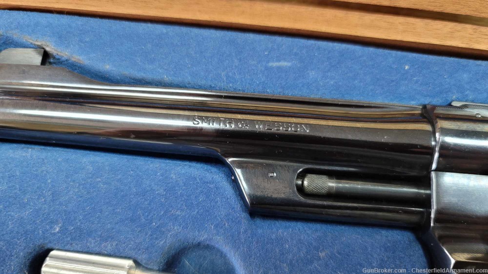Smith & Wesson Model 27-2 .357 magnum pinned revolver Walnut Box-img-26