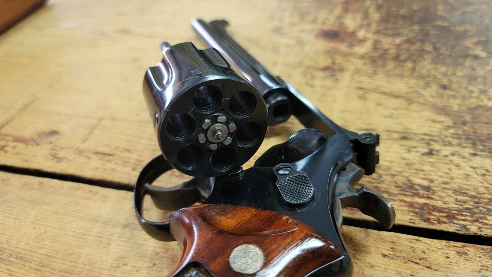 Smith & Wesson Model 27-2 .357 magnum pinned revolver Walnut Box-img-11