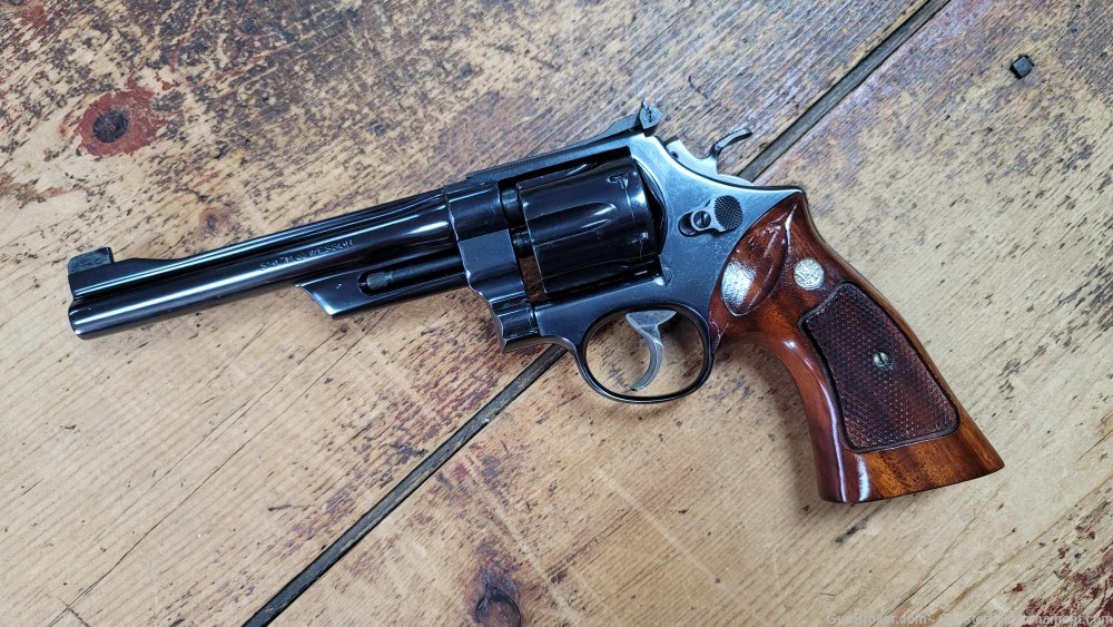 Smith & Wesson Model 27-2 .357 magnum pinned revolver Walnut Box-img-1