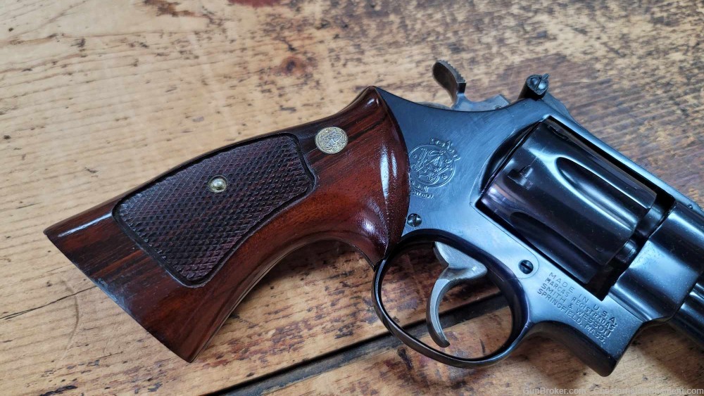 Smith & Wesson Model 27-2 .357 magnum pinned revolver Walnut Box-img-16