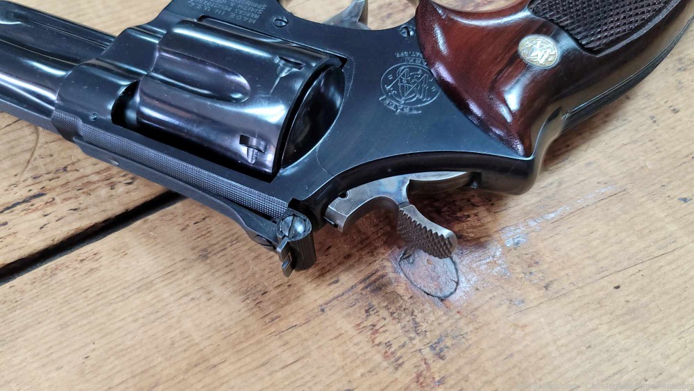 Smith & Wesson Model 27-2 .357 magnum pinned revolver Walnut Box-img-5