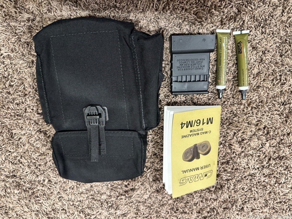 100 Rounds of 5.56 MM, Complete C-MAG Magazine System, M16/AR15 Clear -img-3