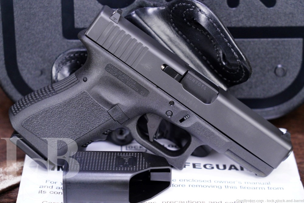 Glock Model 19 G19 Gen 3 9mm 4.02” Striker Fired Semi Auto Pistol, Holster-img-0