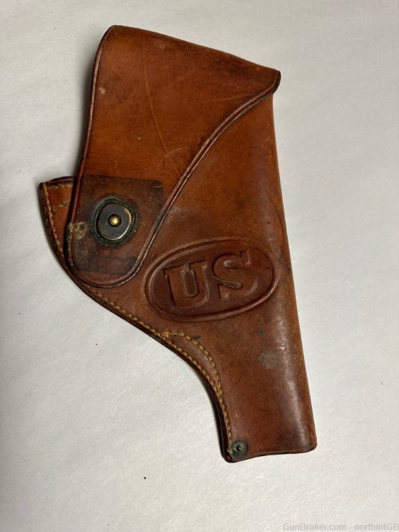 US GI LEATHER HOLSTER FOR THE S&W REVOLVER VICTORY MOD. 10-img-0