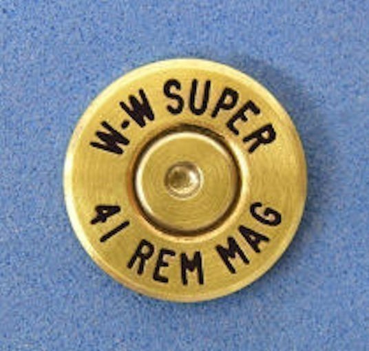 Winchester W-W SUPER 41 REM MAG Cartridge Hat Pin  Tie Tac  Ammo Bullet-img-2