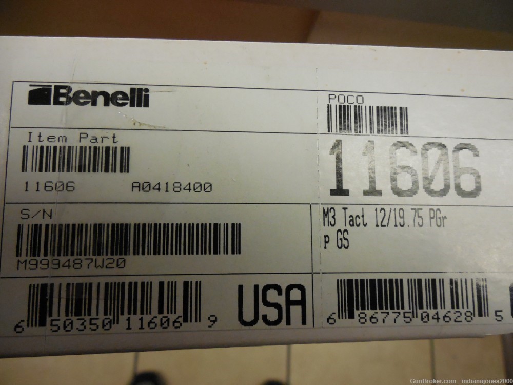 BENELLI M3 TACTICAL 11606 - NEW IN BOX -img-11