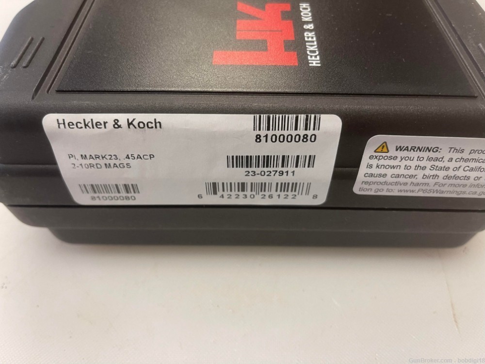 HECKLER & KOCH H&K MARK 23 MK23 45 ACP 5.87" 81000080 NEW NO CC FEES-img-3