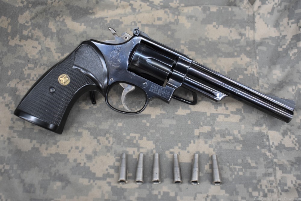S&W Model 53 revolver in 22 Remington Jet w/rimfire inserts-img-1