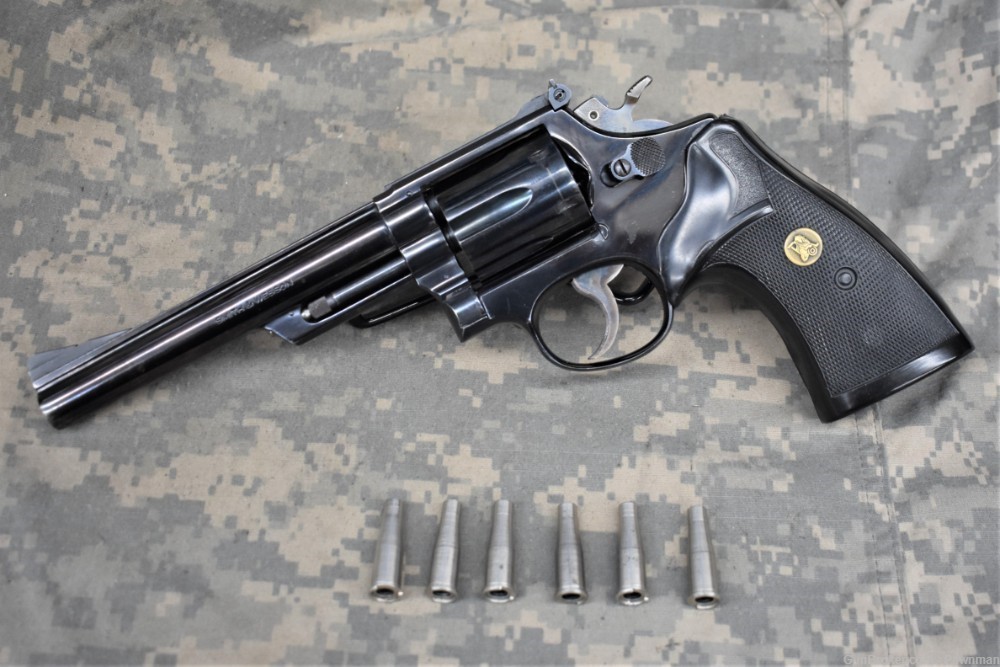 S&W Model 53 revolver in 22 Remington Jet w/rimfire inserts-img-0