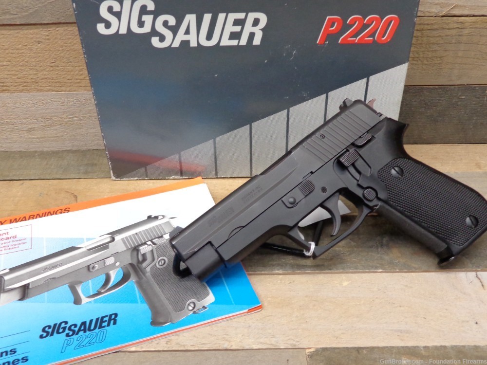 Sig Sauer P220 .45 acp Semi Auto Pistol mfg W Germany w/ Box-img-0