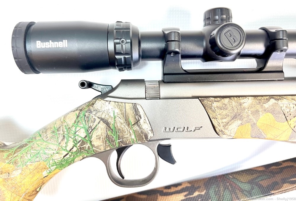 CVA Wolf 50 Caliber Black Powder Rifle With Bushnell Scope-img-11