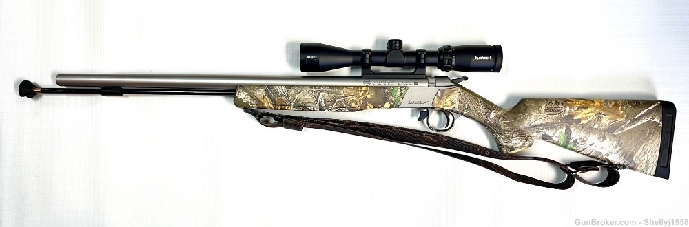 CVA Wolf 50 Caliber Black Powder Rifle With Bushnell Scope-img-1