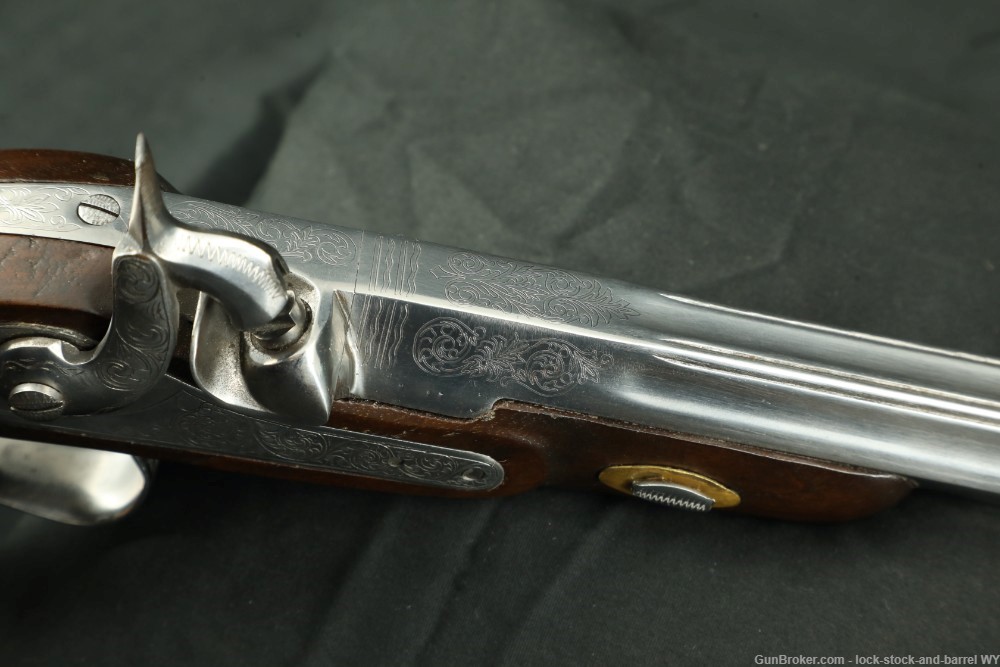 Engraved Spanish Dueling Pistol Pair W/ Accoutrements .44 Cal-img-24