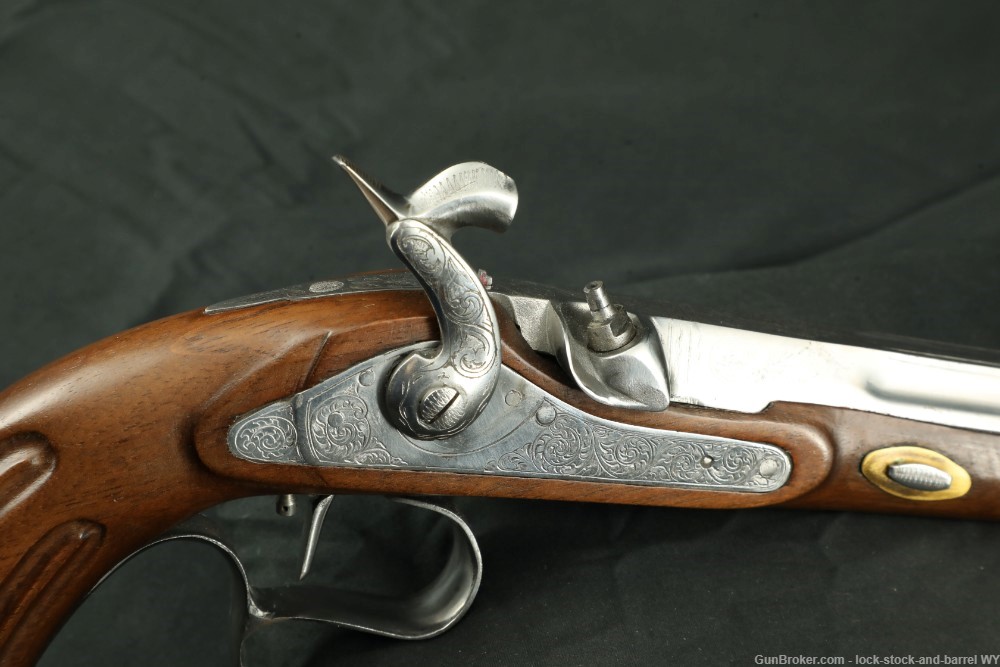 Engraved Spanish Dueling Pistol Pair W/ Accoutrements .44 Cal-img-42