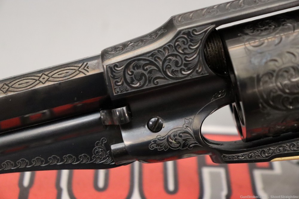 Uberti Black Powder Model 1858 Deluxe Ivory .44CAL 8" - NEW - Broken Grips -img-19