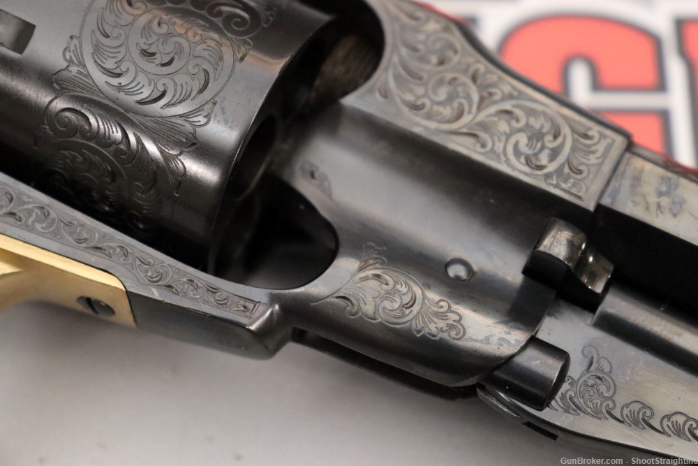 Uberti Black Powder Model 1858 Deluxe Ivory .44CAL 8" - NEW - Broken Grips -img-46
