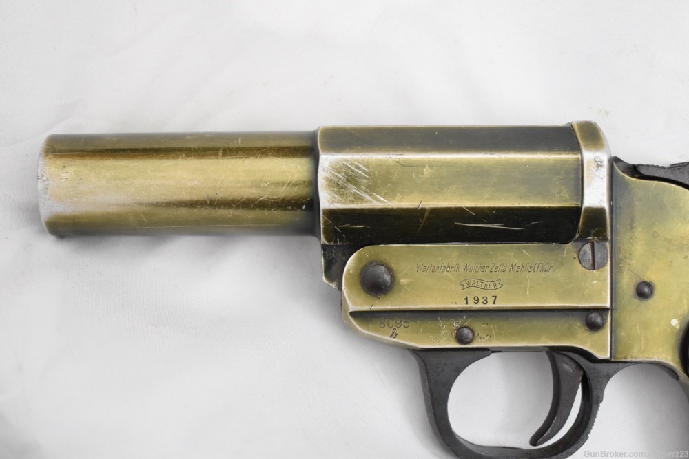 Walther LP34 Flare Pistol WWII made in 1937 matching numbers.  -img-6