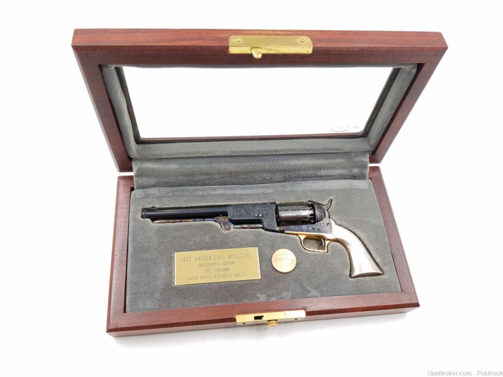 47% scale mini Colt 1847 Walker percussion revolver “Presidential Edition” -img-27