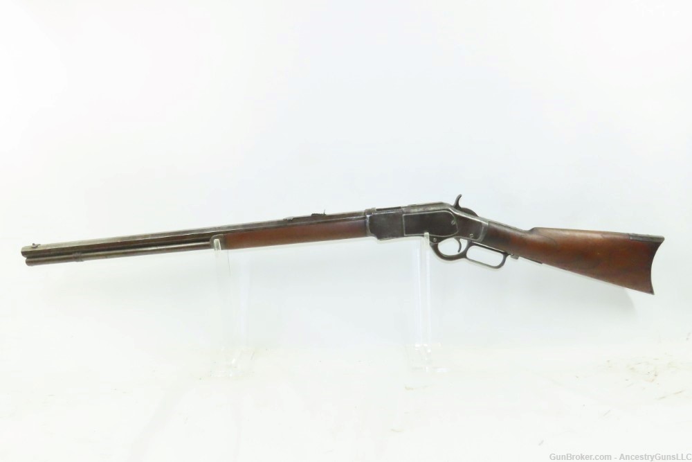 1887 mfr. Antique WINCHESTER M1873 .38-40 WCF Lever Action REPEATING RIFLE -img-1
