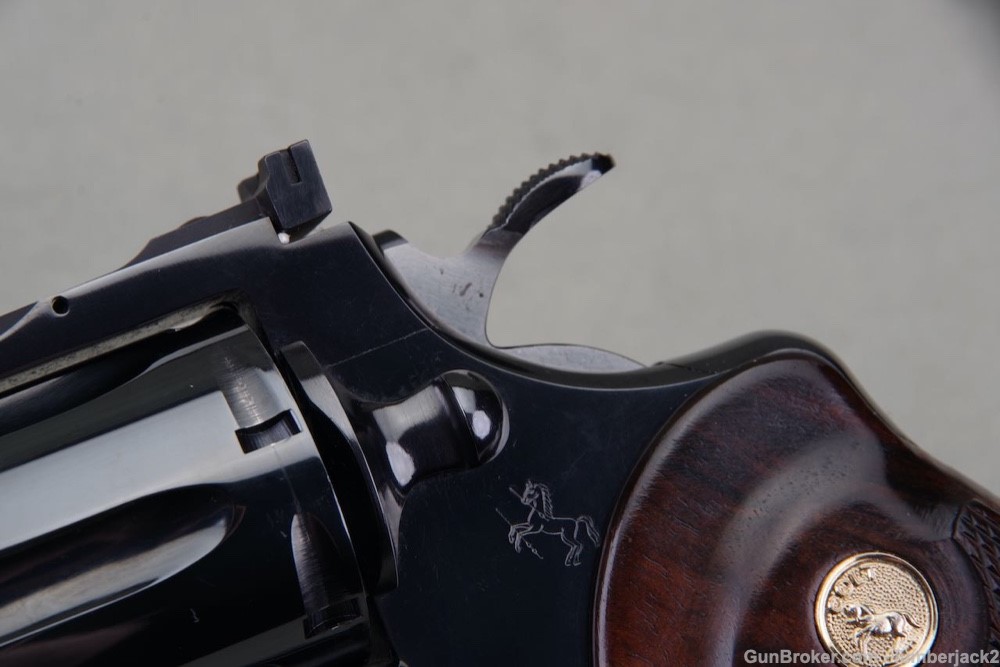 1967 Colt Python 357 Magnum 6'' Royal Blue with Original Box 99%-img-12