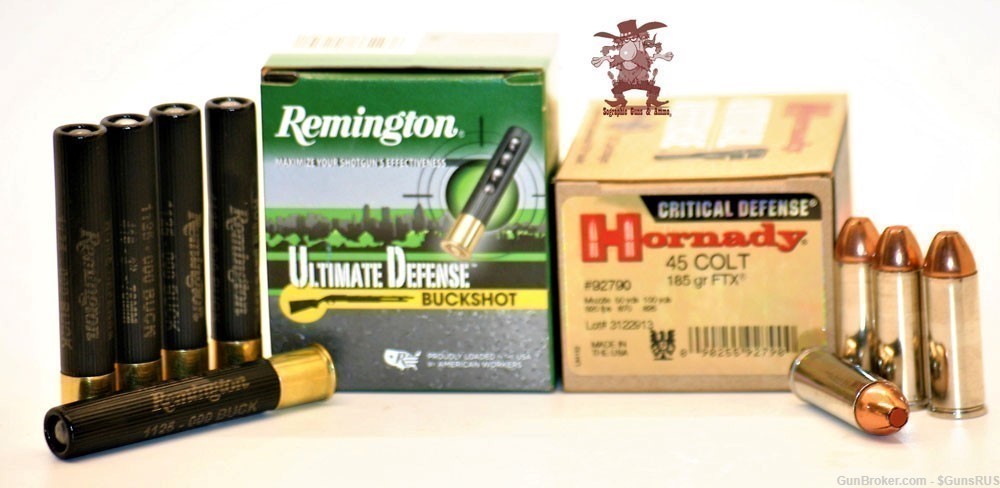 45 LC/410 Buck COMBO Hornady FTX 45LC & Remington 3" 410 DEFENSE BUCK Shot-img-3
