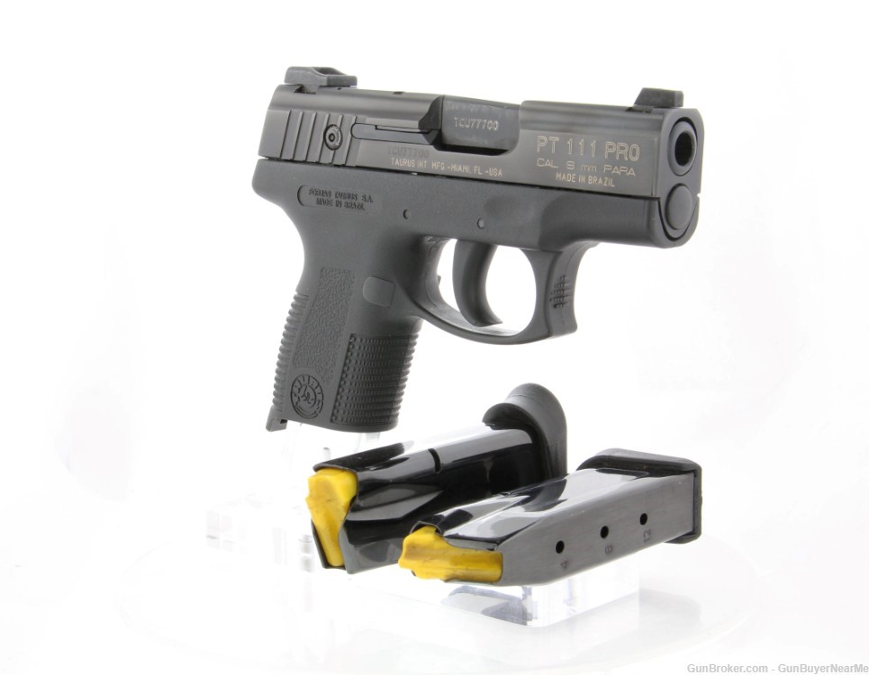 Taurus PT111 Millennium Pro 9mm 12 round Black 12+1 Rounds Polymer Grips -img-1