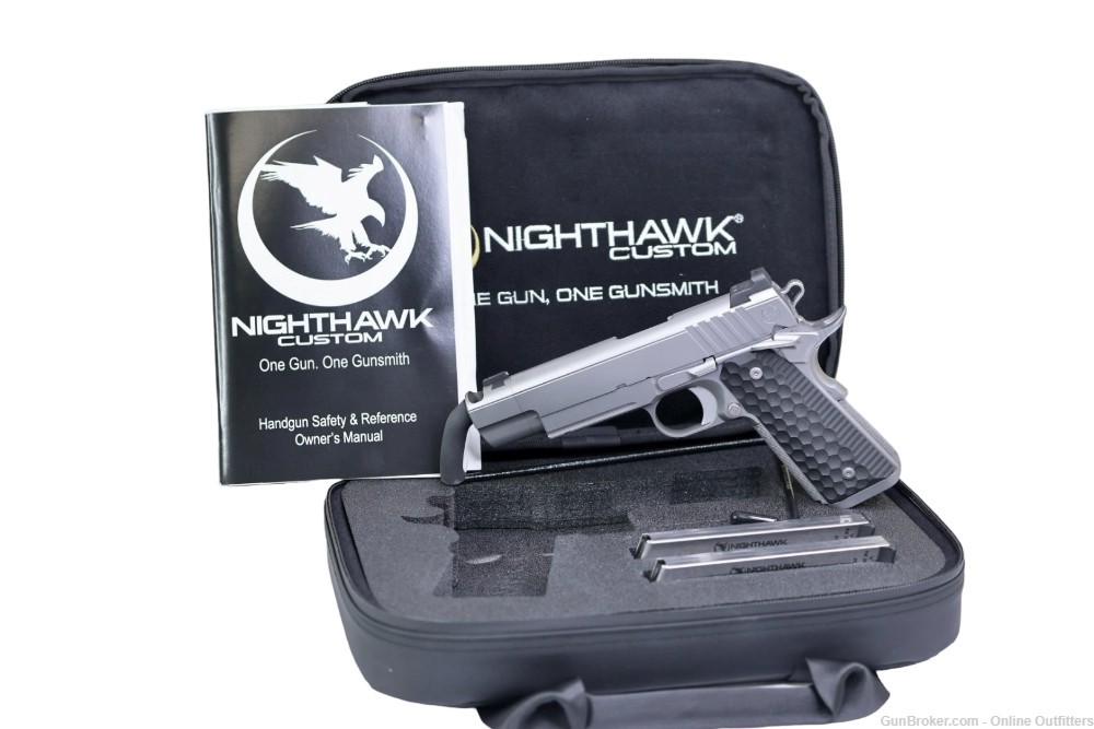 Nighthawk Custom 1911 Fire Hawk Comp Govt 9mm 5" 8+1 Stainless NIB-img-0