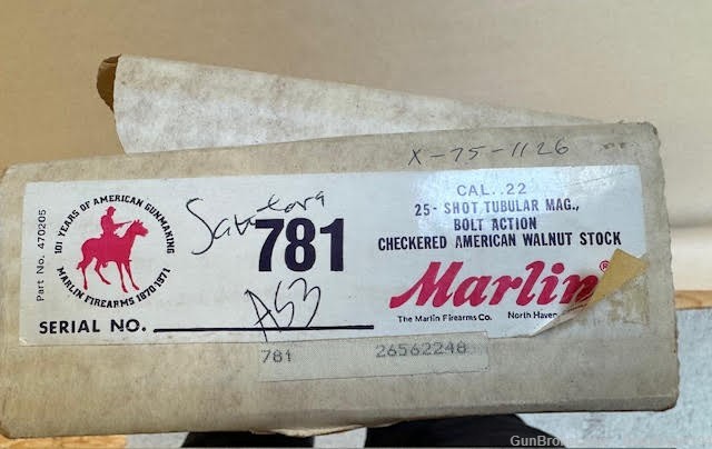 Really nice Marlin 781 S,L,LR 22 inch barre; with Box-img-17